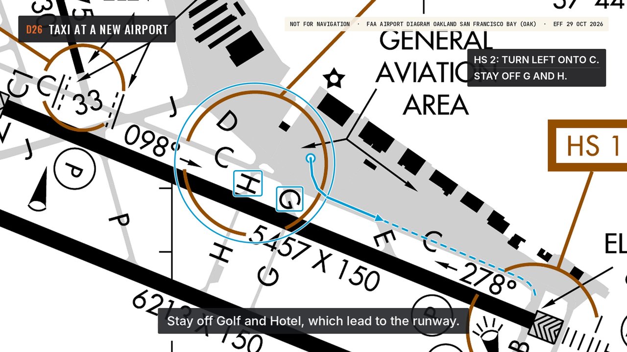 Taxi at a new airport: a frame from the video