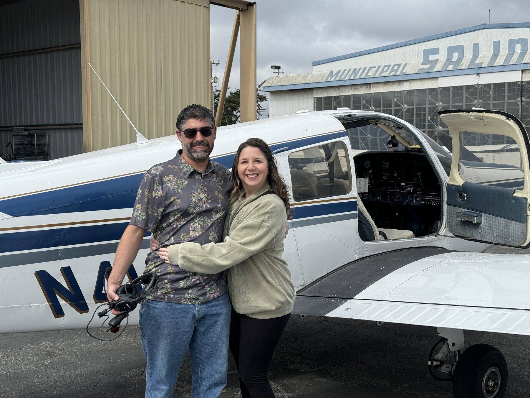 A couple with the Warrior on the Salinas ramp