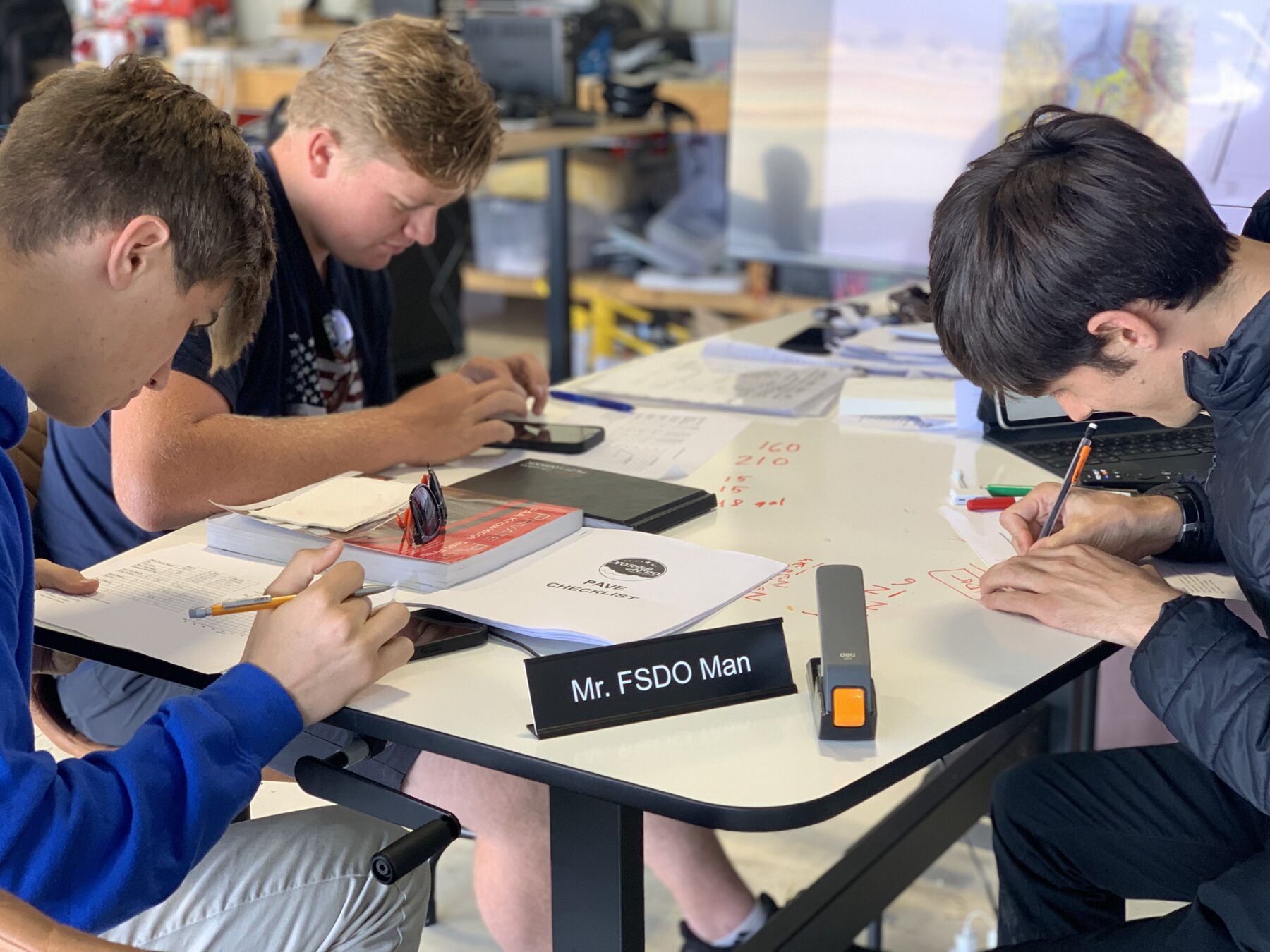 Students working through ground school at North Aero
