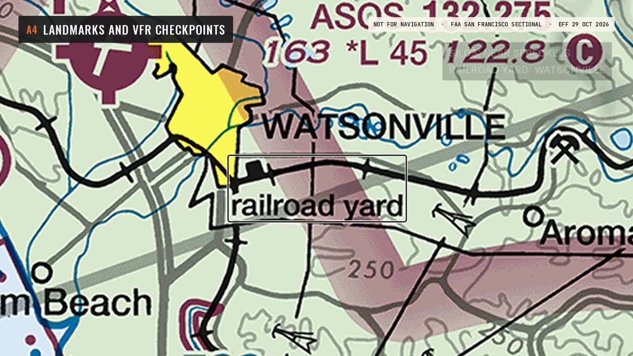 Landmarks and VFR Checkpoints: a frame from the video
