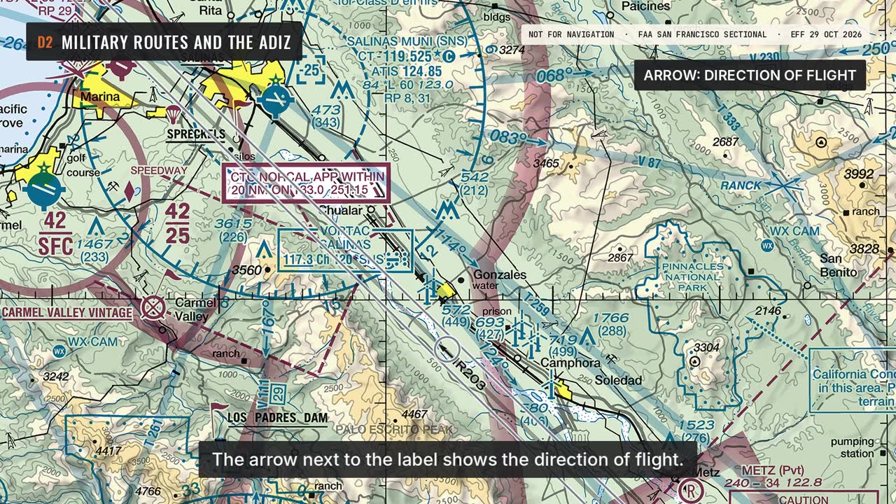 Military Training Routes and the ADIZ: a frame from the video