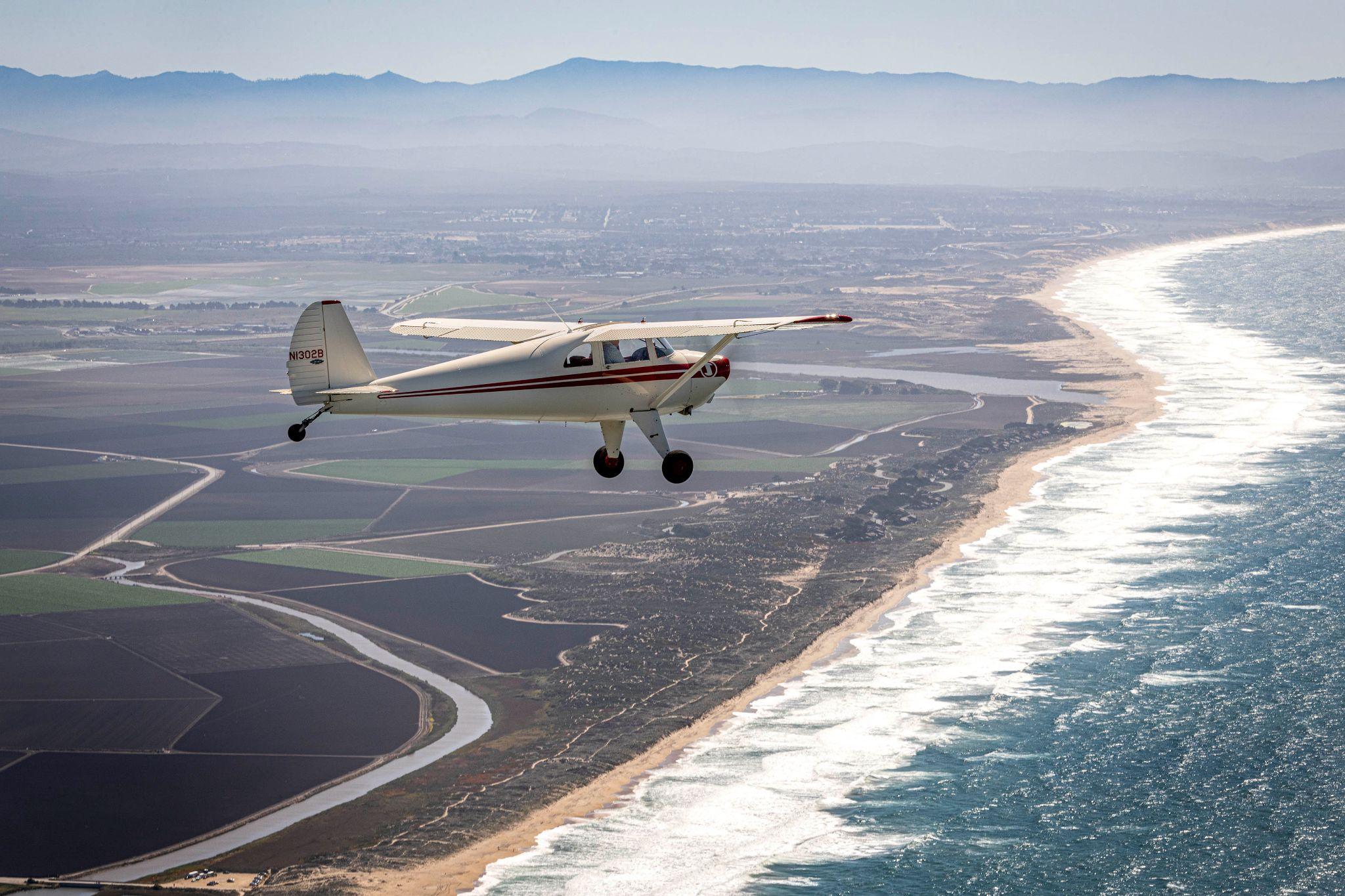 Luscombe N1302B over Salinas Valley